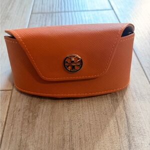 Tory Burch orange Leather Women glasses case